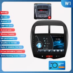 Hizpo 10.1' Car Radio Intelligent Systems For Mitsubishi ASX 1 2010 - 2018 Multimedia CarPlay Android Auto GPS No 2 Din 2din DVD