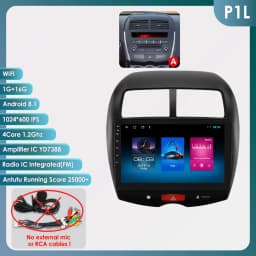 Hizpo 10.1' Car Radio Intelligent Systems For Mitsubishi ASX 1 2010 - 2018 Multimedia CarPlay Android Auto GPS No 2 Din 2din DVD