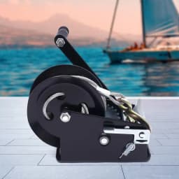 3306.93lbs Manual Winch Hand Crank Winch Boat Winch With 32.81ft Cable 4:1/8:1