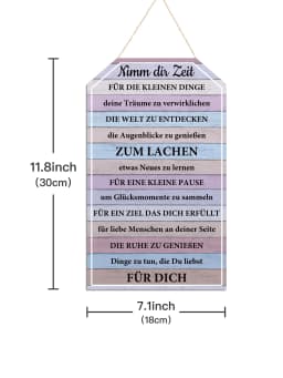 Putuo Decor German Inspirational Quotes Wooden Hanging Sign, Wall Art Decoration for Home Farmhouse Cafe Coffee Shop