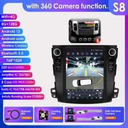 Hizpo 9.7" For Tesla Style Car Radio For Mitsubishi Outlander XI 2 2008- 2011 Android Auto Multimedia Player 4G Wireless Carplay