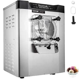 SucceBuy 20 L/H Ice Cream Machine Table Top Hard Ice Cream Yogurt Maker Automatic Benchtop Gelato Home Appliance Commercial
