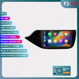 Hizpo 8+128G 2 Din Android Auto Radio For KIA CEED JD Cee'd 2012-2016 Carplay Car Multimedia GPS Navigation 2din Autoradio Wifi