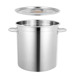 Stock Pot Stainless Steel Large Capacity Soup Stock Pot Milk Can with Lid and Riveted Handles Big Pots for Home 35L/9.25Gal