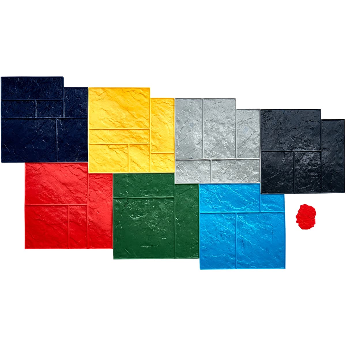 VEVOR Concrete Stamps Mat Concrete Texturing Skin Polyurethane Stamp Stone Tile Texture Mat Slate floor Imprint Concrete Molds