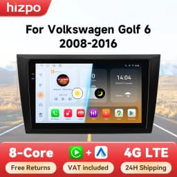 Hizpo Car Intelligent Systems Smart Stereo for VW Volkswagen Golf 6 2008-2016 GPS Radio Wireless CarPlay Android Auto 6115 4G