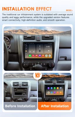 9" Hizpo 2Din Android14 Car Radio for Honda CRV CR-V 2007 - 2011 4G BT CarPlay Android Auto RDS DSP GPS Snapdragon 6115 360° CAM
