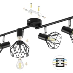 LED Ceiling Spotlight E14 350° Swivel Wall & Ceiling LED Spot Lamp for Kitchen/Living Room/Bedroom