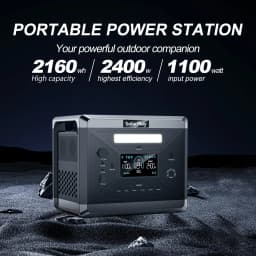 SOLARPLAY Camping Portable Power Station Solar Generator 2400W 2160WH AC-Steckdosen 12 Output Ports Fully Charged In 1.5 Hours
