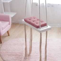 50kg Sponge Pad Garden Indoor And Outdoor Swing Frames With Wooden Rope For Playgrounds, Outdoor Areas, Gardens, Courtyards