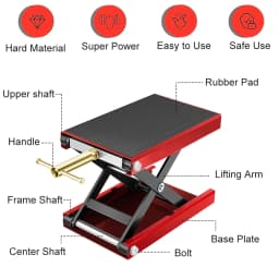 Motorcycle Lift Table 1100 lb Motorcycle Scissor Lift Jack with Wide Deck Repair Tools for Bikes Motorcycle ATV