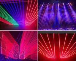 8 Eyes Moving Head Laser Light Single Red DMX512 Controlled Beam Light Bar DJ Stage Light Projector Disco Party Wedding Light