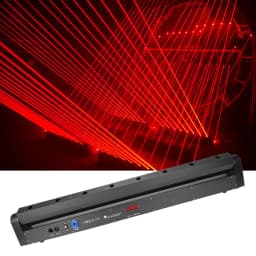 8 Eyes Moving Head Laser Light Single Red DMX512 Controlled Beam Light Bar DJ Stage Light Projector Disco Party Wedding Light