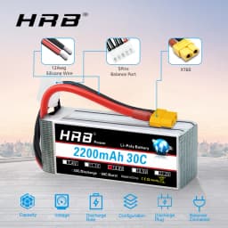 HRB 4S 2200mah Lipo Battery 14.8v RC Battery 30C with XT60 Connector 105*34*32mm for UVA Fpv Drones Airplane RC Truck RC Car