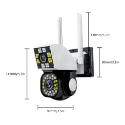 Neye3c 8MP 4K IP Camera 1080P Dual Lens Dual Screen Outdoor Weatherproof Camera CCTV Smart Home Security Camera