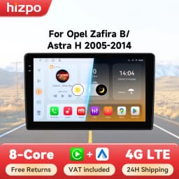 Hizpo2 din Android 14 Auto Radio For Opel Zafira B Astra H 2005-2014 Carplay 4G Car Multimedia Video Player GPS Autoradio 6115