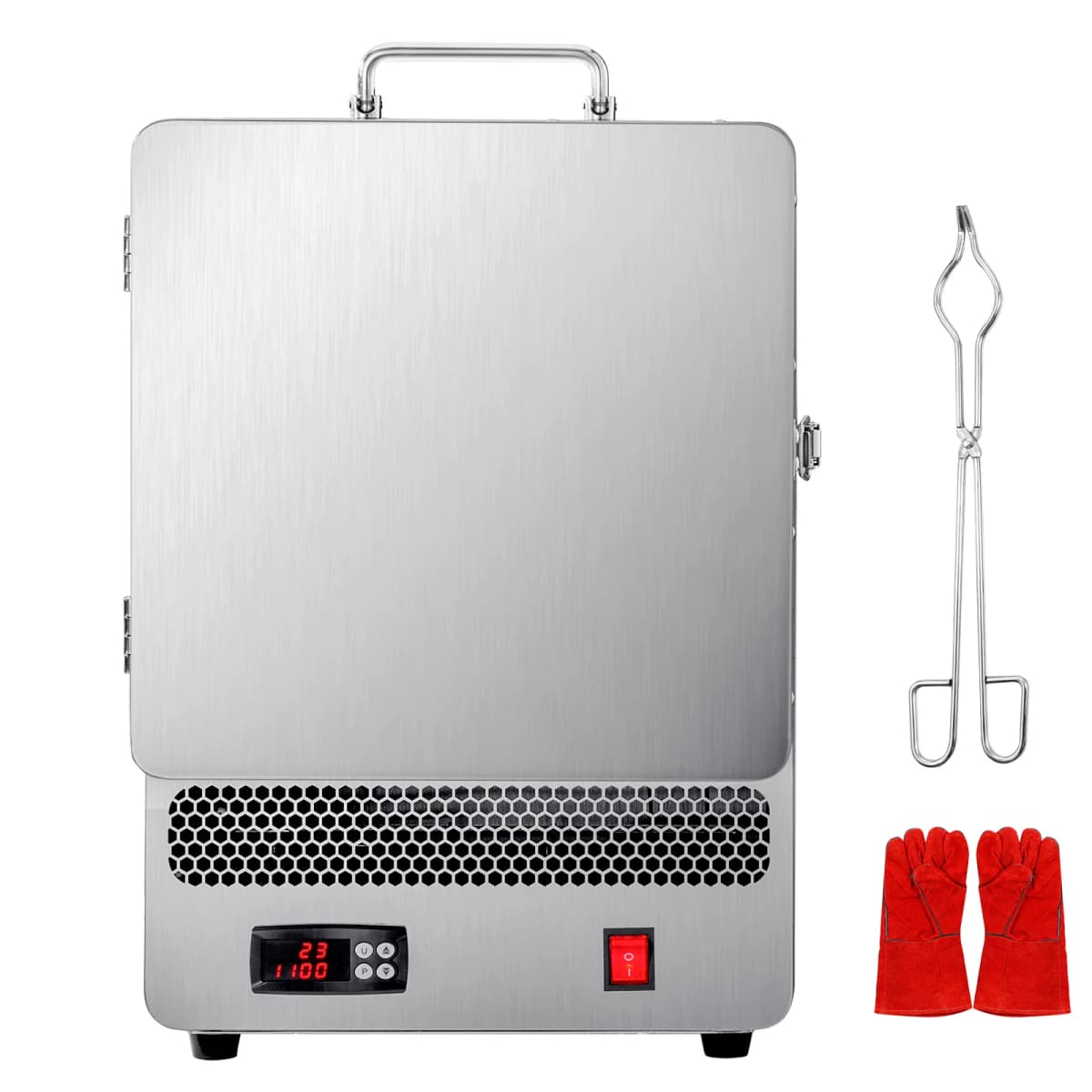 SucceBuy 1500W Electric Melting Furnace Max Temperature 2192℉ Stainless Steel Metal Clay DIY Metal Tempering Glazing on Pottery