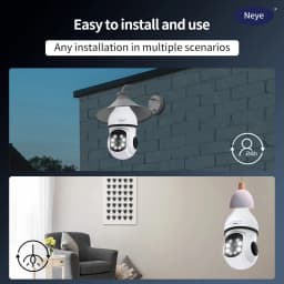 8MP 4K WiFi Security Camera E27 Bulb Camera 10X Zoom Pan Tilt Panoramic Indoor Camera AI Motion Detection Security Smart Home