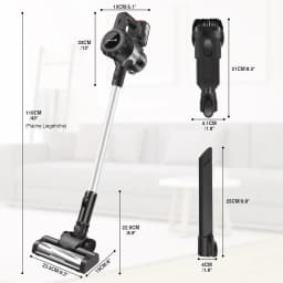 BRIEFNESS 3-in-1 Cordless Vacuum Cleaner Powerful Stick Vacuum Rechargeable Handheld Upright Vacuum Cleaner