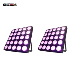 SHEHDS 2/4PCS 25x12W LED RGBW Blinder Matrix Stage Lighting DJ Bar Party Effect Christmas Decoration Concert Audience