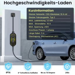 Junsun EV charger App control wallbox IP65 1Phase 7KW 32A 3.5KW 16A Type 2 Car fast charging plug to plug charge for Tesla