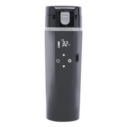 Electric Car Kettle Heater Digital Display Car Heating Cup with Anti-Game Lid Touch Control 304 Stainless Steel Liner for Car