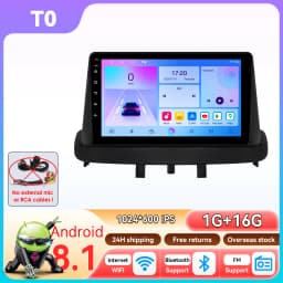 9" Hizpo 2Din CarPlay Android Auto Car Radio for Renault Megane 3 2008 - 2014 Snapdragon 6115 Headunit RDS DSP GPS Navigation