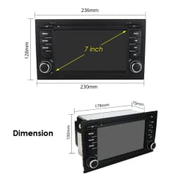 7" Hizpo 2Din Android Auto Car Radio or Audi A4 2002 - 2007 S4 RS4 B6 B7 B8 GPS Navigation 4G BT RDS DSP CarPlay UI7862