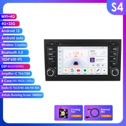7" Hizpo 2Din Android Auto Car Radio or Audi A4 2002 - 2007 S4 RS4 B6 B7 B8 GPS Navigation 4G BT RDS DSP CarPlay UI7862