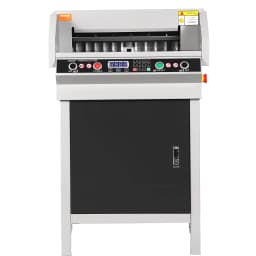 SucceBuy Metal Electric Paper Cutter with Smart LCD Panel and Infrared Light Positioning Ideal for Cutting Label Office Laboratory