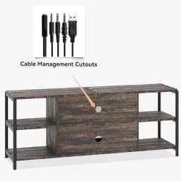 Farmhouse TV Stand for 65/75 Inches TV with Storage Cabinet and Mesh Doors TV Media Console Cabinet Living Room Table Furniture