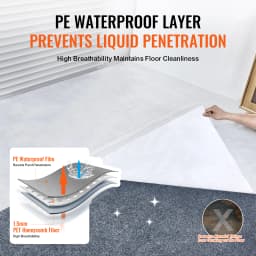 SucceBuy Carpet Protection Film, 39" x 100' Floor and Surface Shield, Easy to Cut Simple Installation, Fiber Fabric Car Mat