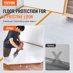 SucceBuy Carpet Protection Film, 39" x 100' Floor and Surface Shield, Easy to Cut Simple Installation, Fiber Fabric Car Mat