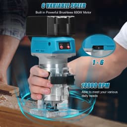 Woodworking Electric Trimmer Brushless Trimming Machine Wood Router Milling Engraving Slotting Machine For Makita 18V Battery