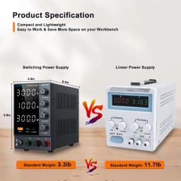 Wanptek Laboratory Power Supply 30V 5A 30V 10A 60V 5A 120V 3A with OCP Four Knobs Coarse Fine Adjustment DC Power Supply