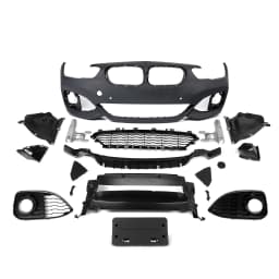 Bodykit Set for BMW 1 Series F20 2015-2019 LCI Coneversion MT Style Front Splitter Rear Bumper Diffuser Lip Fog Light Grille