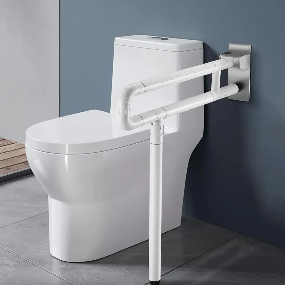 Toilet support pole white 60cm bathroom support pole stainless steel bathroom support pole foldable shower pole safety