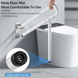 Toilet support pole white 60cm bathroom support pole stainless steel bathroom support pole foldable shower pole safety