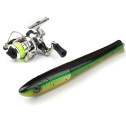 Pen Fishing Pole 55.1 Inch Mini Pocket Fishing Rod Travel Fishing Rod Set Telescopic Fishing Rod Spinning Reel Combo Kit