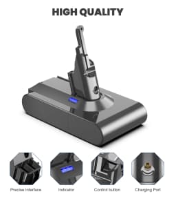For Dyson V8 Battery 6000mAh 21700 Cell Lithium-ion Replacement Battery For Dyson V8 Absolute V8 Fluffy Vacuum Cleaning Battery