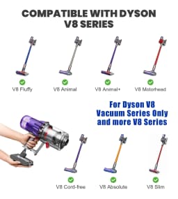 For Dyson V8 Battery 6000mAh 21700 Cell Lithium-ion Replacement Battery For Dyson V8 Absolute V8 Fluffy Vacuum Cleaning Battery