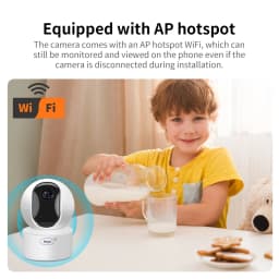 2.4GHz WiFi Indoor Camera 4MP/2K PTZ Security Camera Baby/Elderly/Pet Monitor Night Vision 360 ° Panoramic IP Camera
