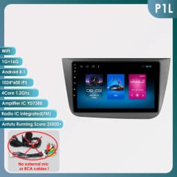 Hizpo 2Din 9inch Android13 Car Radio for Seat Altea 2004 - 2015 Toledo 2004 - 2009 Android Auto CarPlay DSP RDS GPS 4G BT UI8581