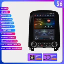 Hizpo For Tesla Style Car Radio For Renault Scenic 2013 - 2024 Wireless Carplay 4G GPS Multimedia GPS 2din Autoradio 9.7 Inch BT