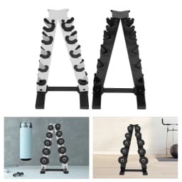 5 Layers A-Frame Stainless Steel Weight Holder for Home Gym Black/White For Storing Dumbbells In Homes, Hotels, Gyms