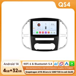 Hizpo 10.1" Radio For Mercedes Benz Vito W447 2014-2021 AI Voice 2 Din Android Auto Carplay Car Multimedia GPS 2din Stereo 6115