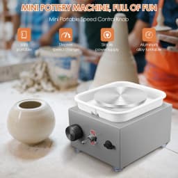 Mini ceramic wheels, Couleeur 2000rpm and 10/6.5cm mini electric pottery machine, ceramic kit with stable and adjustable speed