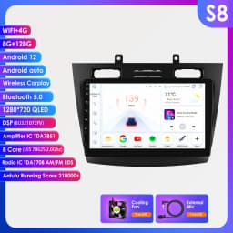 10.1" Hizpo 2Din CarPlay Android Auto Car Radio for Ford Transit Connect Tourneo Connect 2005 - 2014 BT 4G SWC RDS DSP GPS Navi