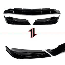 Magickit C63 Style Front Splitter Lip for Mercedes Benz C Class W206 S206 C200 C260 C300 C43 AMG 2022 2023 2024 Glossy Black