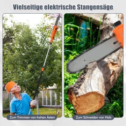 212-286 cm saw electric pole probe, Multi-Angle Pole chainsaw with adjustable saw head, professional branch saw telescope